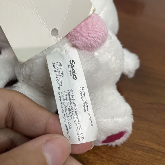 NWT Sanrio 2010 Hello Kitty White Bunny Rabbit Outfit Plush Stuffed Animal Doll - Picture 8 of 12